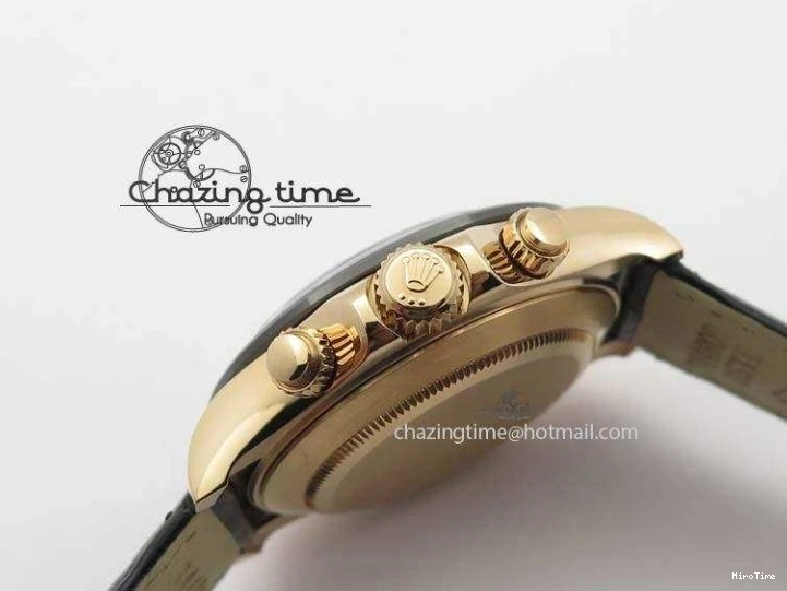 MiroTime 0326 Comfortable Daytona 116515 Noob 1:1 Best Edition Black RG Dial On Black Leather Strap A 3788